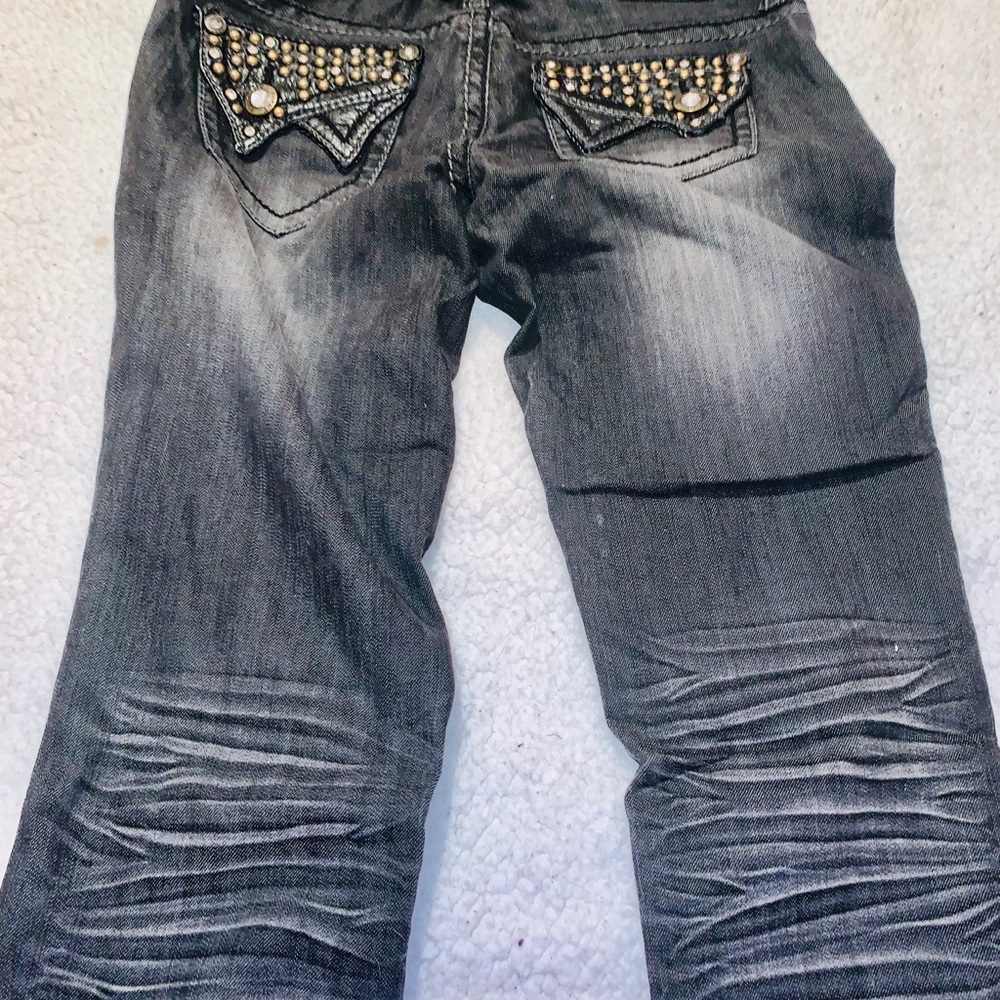 Antique Rivet Bootcut Jeans - Picture 2 of 8